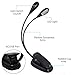 Book Light, 8 LED Reading Light, Portable Clip On Music Light Stand，2 Brightness Settings , Soft Padded Clamp，Lightweight with USB Cable