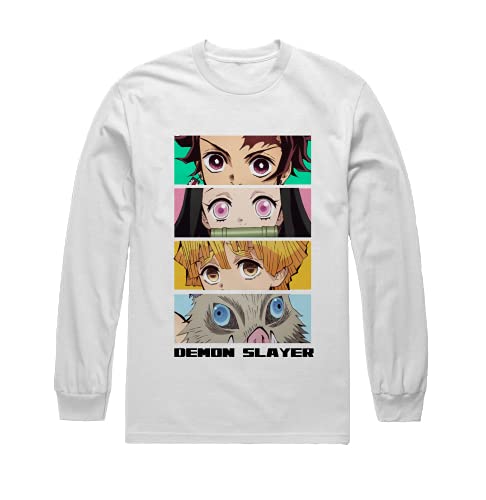 Demon Slayer Long Sleeve Tees Characters White XX Large Pricepulse