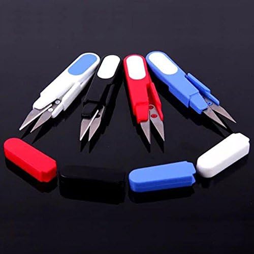 DouFole Trimming By Hand Plastic Shell Boxes Accessories Stainless Steel Random Color Fishing Line Cutter Lure Fishing Pliers Cross Stitch Yarn Scissors Fishing Line Scissors