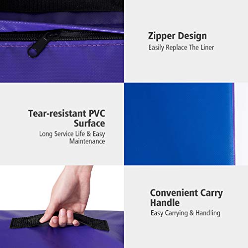 GYMAX Incline Gymnastics Mat, 60"X30"X14" Wedge Shape Gymnastics