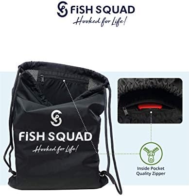Duffle drawstring bag (fish squad logo Sack duffle drawstring bag) 6 Duffle drawstring bag (fish squad logo Sack duffle drawstring bag)