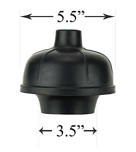 SteadMax Rubber Toilet Plunger, Double Thrust Force Cup, Heavy Duty, Commercial Grade with 18