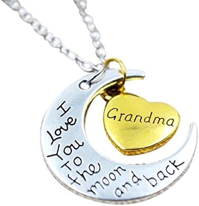 New Grandma Necklace Two-Toned I Love You