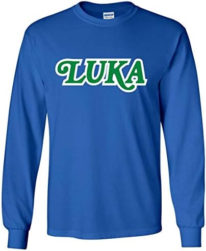 Long Sleeve Blue Dallas Luka Old School Logo T-Shirt