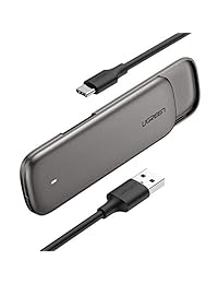 UGREEN M.2 SSD Enclosure M2 SATA NGFF to USB Type C Adapter Aluminum 6Gbps B-Key Hard Drive Caddy External Case for 2230 2242 2260 2280 Support UASP, Tool-  with USB Type C to USB A Cable