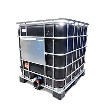 Contenedor depósito de 1000 litros IBC-GRG negro con palet ...