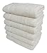 SALBAKOS 100% Turkish Cotton Hand Towel Set of 6 16x30 inch | Heirloom Quality | Hotel & Spa Collection | Ultra Soft, Super Absorbent, Long Lasting Hand Towels | Made in Turkey (Ivory, 6 Hand Towels)