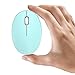 TENMOS Mini Rechargeable Wireless Mouse, 2.4GHz Optical Travel Mouse Silent Wireless Computer Mice with USB Receiver, Auto Sleeping, 3 Buttons, 1000 DPI for Laptop, PC, Computer (Green)
