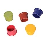 Silicone Wine Stopper, YYP Silicone Reusable Wine Bottle Stopper/Beer Sealer Cover, Assorted Colors Silicone Wine Bottle Caps, Set of 5