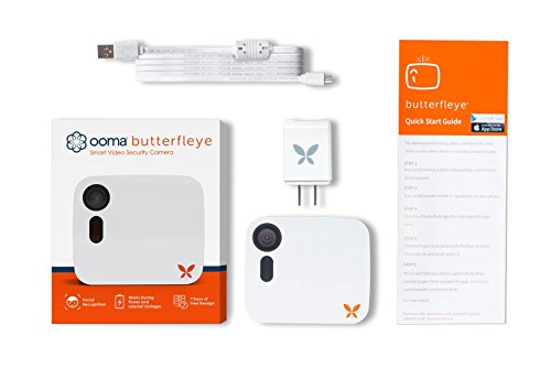 image for Ooma Butterfleye Smart Security Camera with Battery Backup, 7 Days of 