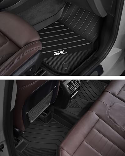 3W Car Mats for BMW X3 G01 2018-2024/X4 G02 2018-2024/iX3 G01 2021-2025 Waterproof Anti-Slip Mat Set Fits BMW X3 X4 iX3 TPE Car Mats