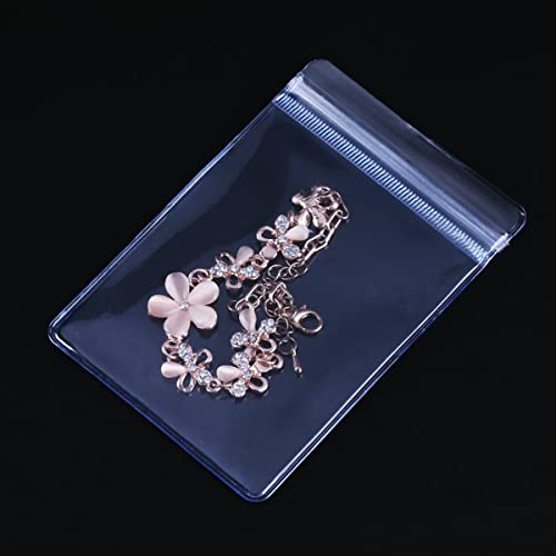 PVC Clear Jewelry Anti Oxidation Zipper Bag 100 PCS Anti Tarnish