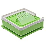 100 Holes Capsule Holder Plate, Capsule Filler Machine Tray,Manual Powder Filling Machine for Size 00 Pill Maker,(Green)