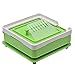 100 Holes Capsule Holder Plate, Capsule Filler Machine Tray,Manual Powder Filling Machine for Size 00 Pill Maker,(Green)