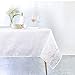 ColorBird Scroll Damask Jacquard Tablecloth Polyester Fabric Water Resistant Spillproof Table Cover for Kitchen Dinning Wedding Banquet Party Tabletop Use (Rectangle/Oblong, 60 x 120 Inch, White)