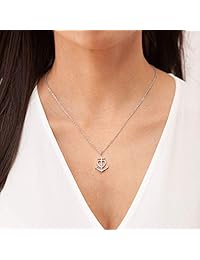 WishGlow True Friendship Love Anchor Gift Necklace, The Perfect Meaningful Gift for Friends (Birthdays, Holidays, Special Occasions), 18" - 20" (Silver)