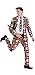 Men's Christmas Party Suit Funny Costume Novelty Xmas Jacket Trousers with Tie Rein of The Pud Small