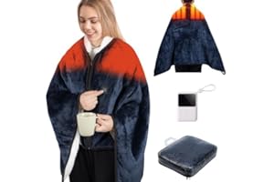 COVBOARD Heated Blanket Battery Operated with Battery Pack,Cordless USB Heated Shawl,Outdoor Portable Electric Blanket,USB Heated Throw 3 Heating Levels
