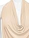 NINEXIS Women's Halter Neck Draped Front Open Back Top