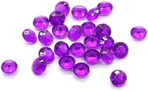 Vase Fillers - BIT.FLY 4.2mm 10000pcs Crystal Acrylic Diamond Vase Fillers for Table Scatter Wedding Event Party Decoration DIY Arts & Crafts Ice Rock Treasure Gems - Purple