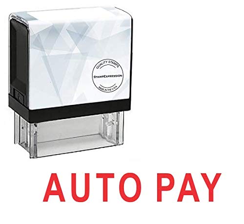 StampExpression - AUTO Pay Office Self Inking Rubber Stamp - Red Ink (A-5864)