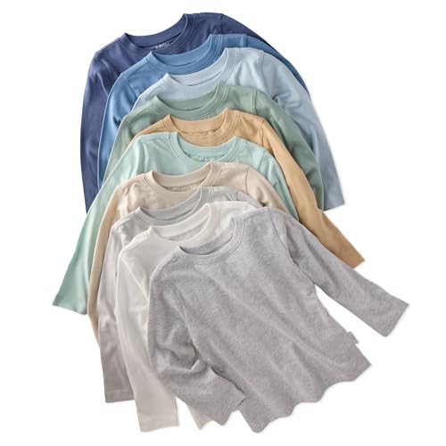 Butterblu London 10-Pack Long Sleeve T-Shirts 100% Organic Cotton Tees at Amazon
