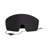 AGPTEK Sleep Headphones Eye Mask Ultra Soft with Built-in Audio Speaker, Adjustable Sleepphones Perfect for Insomnia Treatment, Bedtime, Travel and Meditation, Black