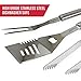 New Heavy Duty BBQ Grill Tools - Extra Thick Stainless Steel Suitable For Grilling - Box Set Includes Tongs, Spatula/Turner, Fork - Ideal Barbecue Accessories Gift For Him, Husband Or Dad