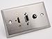 Stainless Steel Wallplate w/ HDMI, VGA, 3.5mm : 75-642