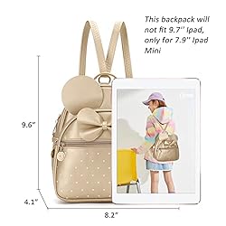 KL928 Girls Bowknot Polka Dot Cute Mini Backpack
