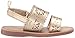 OshKosh B'Gosh Baby-Girl's Aditi Floral Cut-Out Sandal, Gold, 4 M US Toddler