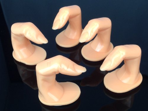 Beauticom Nail Art Practice Fingers (With Fake Nail Tip Attached) (5 Pieces)