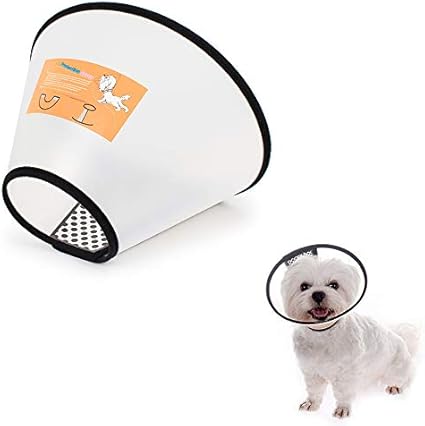 Kismaple Anti Morsure Protection Cône Collerette Pour Chien Chat De Chiot Collier Blessure Protecteur De Cône De Cou Réglable Plastique Souple Doux