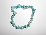 Promotion *(Buy 2 Get 1 Free) 1 Natural Healing Crystal Blue Turquoise Chip Gemstone 7 Inch Stretch Bracelet