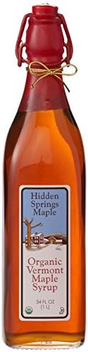 Hidden Springs Maple Fliptop Organic Maple Syrup (Amber Rich, 1 Liter)