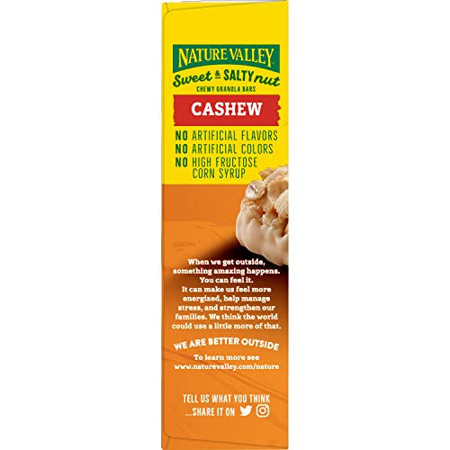 NATURE VALLEY SWEET & SALTY NUT CASHEW GRANOLA BARS 7.4 OZ (PACK OF 12)