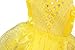 ReliBeauty Girls Sleeveless Sequin Princess Costume Dress up, Yellow, 7-8