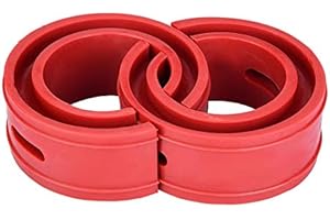 spring rubber + Shock Absorber Spring 2Pcs Car Vehicle Retainer Buffer Cushion Red(D)