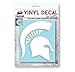 Collegiate NCAA Car Decal Made from Premium Weatherproof Vinyl (Michigan State Spartan Helmet - White)