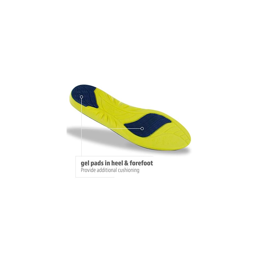 Sof Sole Insoles Men's ATHLETE Performance FullLength Gel Shoe Insert