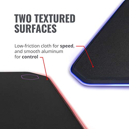 Cooler Master MM710 53G Gaming Mouse with Lightweight Honeycomb Shell with MPA-MP860-OSA-N1 Dual-Sided Gaming Mouse Pad with RGB Illumination