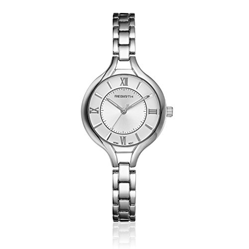 REBIRTH Brand Watches Stainless Steel Woman Fashion Wristwatches Lady Dress Watches