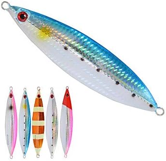 WWQY 2pcs/lot Afishlure Slow Metal Plate Lead Jig 100g Fishing Lure Metal Jigging Spoon Deep Sea Fishing , pink