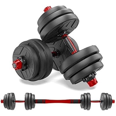 shanchar Adjustable Weights Dumbbells Set,Adjustable Dumbbell Free Weights Dumbbells Set for Men and Women with Connecting Rod Can Be Used As Barbell for Home Gym Work Out Training
