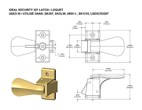 Ideal Security Inc. SK1215BL ML Lever Set With Keyed Deadbolt Black - Thumbnail 7