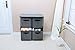 Homebi 4-Drawer Storage Chest Shelf Unit Storage Cabinet Multi-Bin Organizer with Removable Non-Woven Fabric Bins in Grey,25