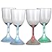 Lily's Home LED Light Up Flashing Wine Cocktail Glasses. Color Changing. Set of 4.