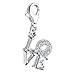 925 Sterling Silver Adorable Crystal Love Letter Lobster Clasp Charm