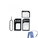 Bluecell Set of 3 Cellphone Nano to Micro Standard SIM Card Converter Tray Adapter Holder for Apple IPhone 5S 5 4S 4G 3GS 3G with 1 Free Tray Opener