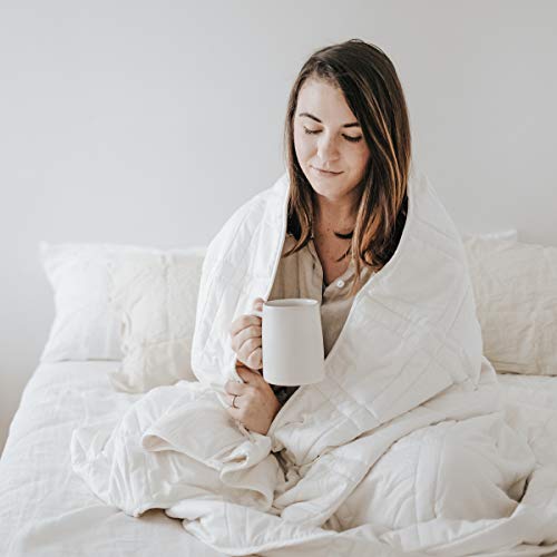 Baloo Soft 20lb Weighted Blanket, Heavy Cotton Quilted Blanket from in